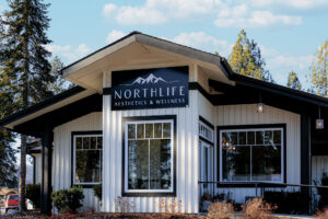 A wide exterior shot of NorthLife Aesthetics & Wellness, a top destination for sexual wellness treatments like FormaV in Coeur d'Alene.