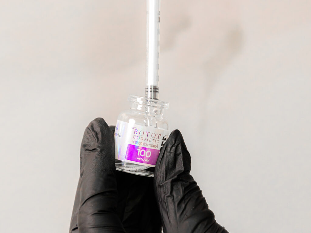 A close-up on a a vial used for Botox injections in Coeur d’Alene.